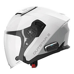 Sena Outstar 2 Mesh Interkomlu Açık Kask Beyaz - 3