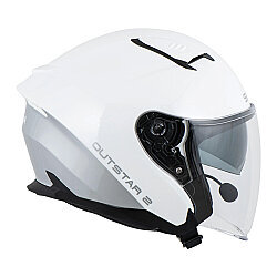 Sena Outstar 2 Mesh Interkomlu Açık Kask Beyaz - Sena (1)