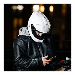Sena Phantom ANC Interkomlu Motosiklet Kask Beyaz - 5