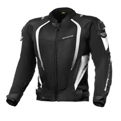 Shima Mesh Pro Korumalı Motosiklet Montu Siyah / Beyaz - 1