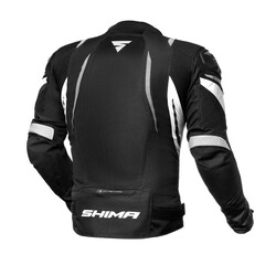 Shima Mesh Pro Korumalı Motosiklet Montu Siyah / Beyaz - 2