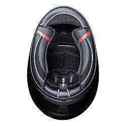 Torc Malibu Horizon Kapalı Motosiklet Kaskı Kırmızı / Siyah - 5