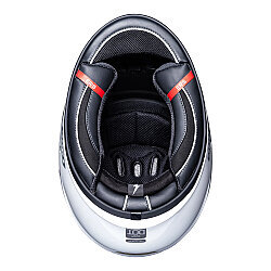 Torc Malibu Horizon Kapalı Motosiklet Kaskı Siyah / Beyaz - 5