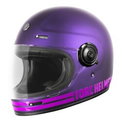 Torc T-1 Newport Cali Iridecent Kapalı Motosiklet Kaskı Mor 
