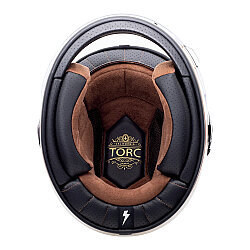 Torc T-1 Newport Iso Bars II Kapalı Motosiklet Kaskı Krem / Kahverengi - 5