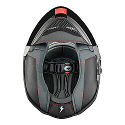 Torc T-28 Vertex Çene Açılır Motosiklet Kaskı Siyah / Beyaz / Kırmızı - 8