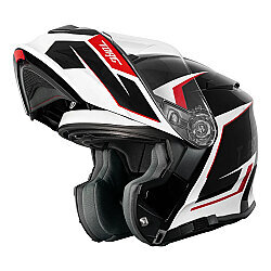 Torc T-28 Vertex Çene Açılır Motosiklet Kaskı Siyah / Beyaz / Kırmızı - 4