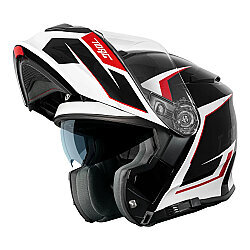 Torc T-28 Vertex Çene Açılır Motosiklet Kaskı Siyah / Beyaz / Kırmızı - 5