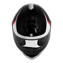 Torc T-28 Vertex Çene Açılır Motosiklet Kaskı Siyah / Beyaz / Kırmızı - 7
