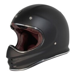 Torc T-3 Retro Kros Kapalı Motosiklet Kaskı Mat Siyah - 1